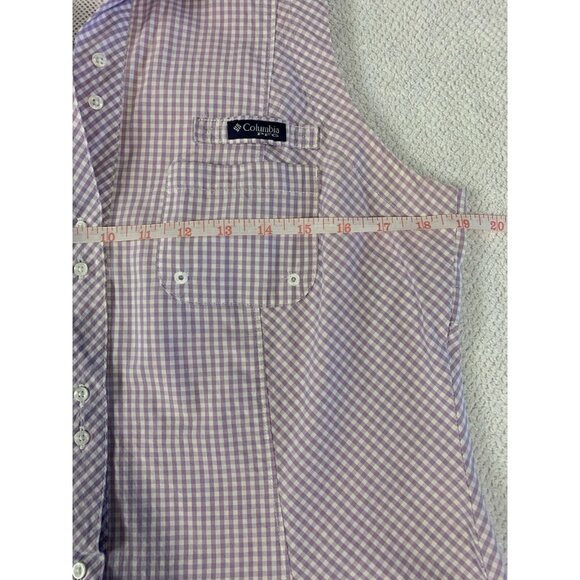 Columbia PFG Dress Large Sleeveless Super Bonehead Lilac Purple Plaid Gorpcore - Picture 3 of 16